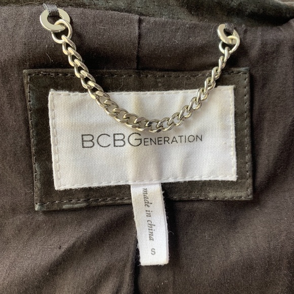 BCBGeneration Suede Leather Moto Jacket - Picture 13 of 16